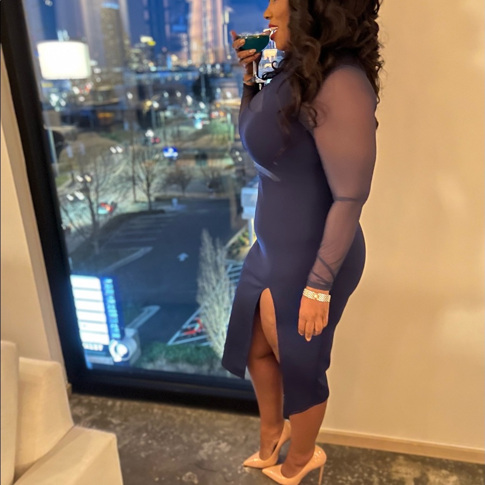 Navy cocktail dress